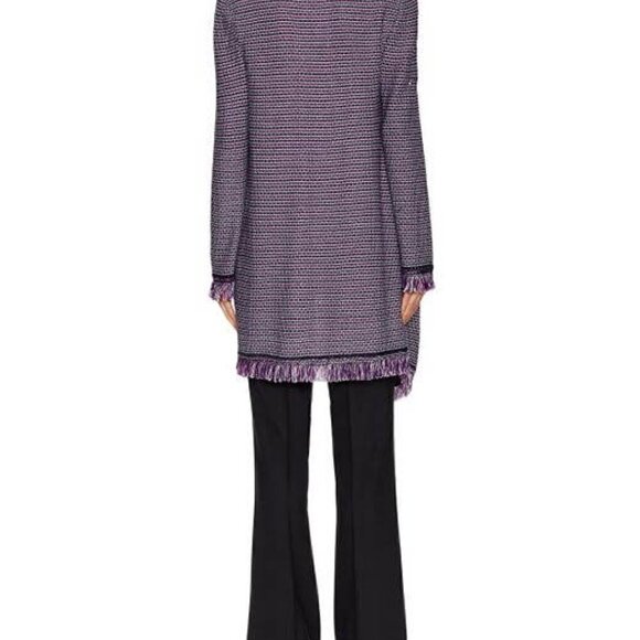 St. John Collection Purple Long Coat M - Picture 5 of 15